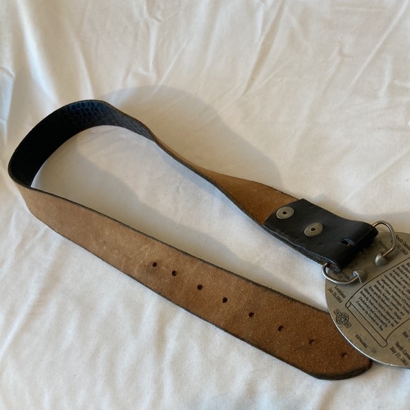 Vintage SC Confederate State History Belt & Buckle Black Leather, 1999 - Picture 10 of 12